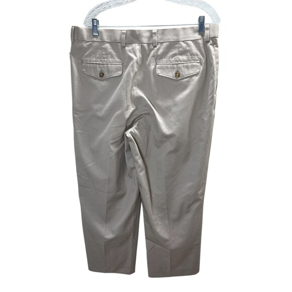 LL Bean Pants Men's Size 36 x 28 Beige Chino 100% Cotton Tapered Leg - Picture 2 of 6
